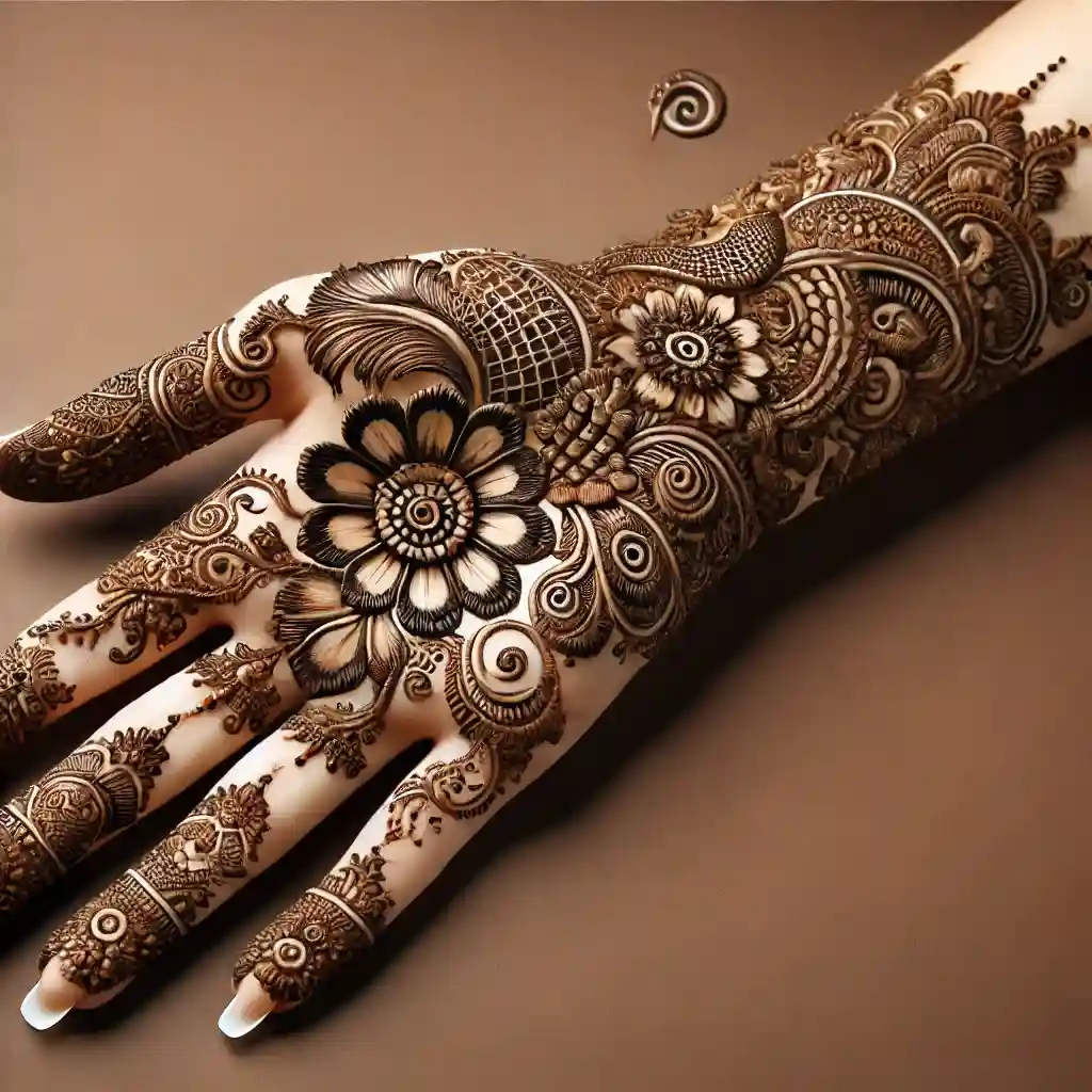 Stylish full hand mehndi design [45]