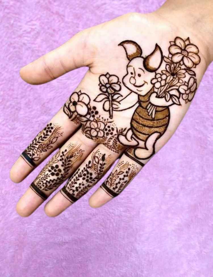 Cute, Easy, Simple, baby girl and beautiful mehndi design for kids