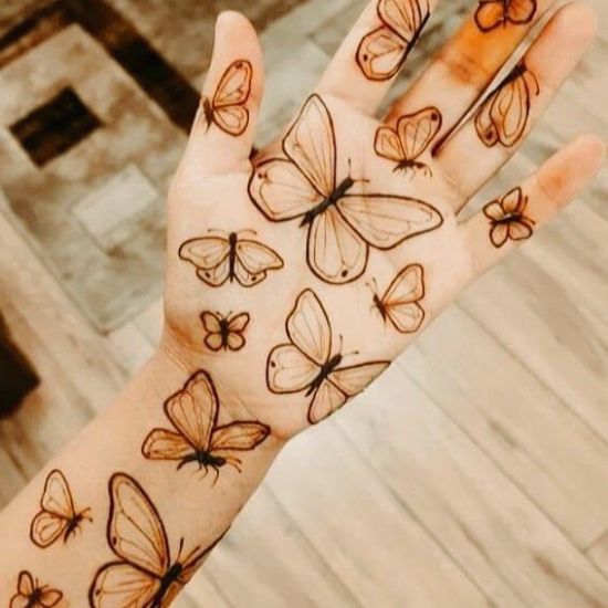 Cute, Easy, Simple, baby girl and beautiful mehndi design for kids