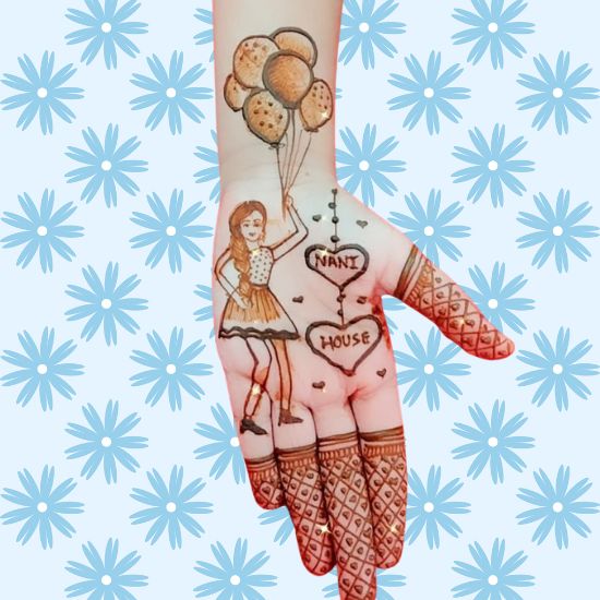 Cute, Easy, Simple, baby girl and beautiful mehndi design for kids