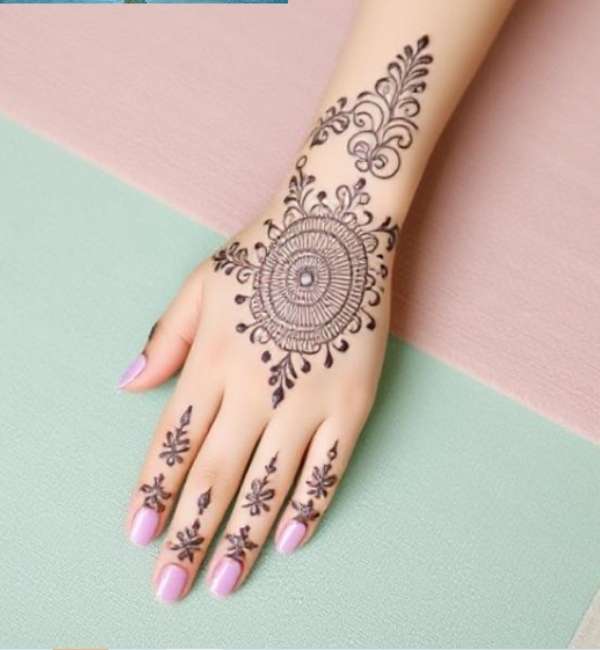 Cute, Easy, Simple, baby girl and beautiful mehndi design for kids

