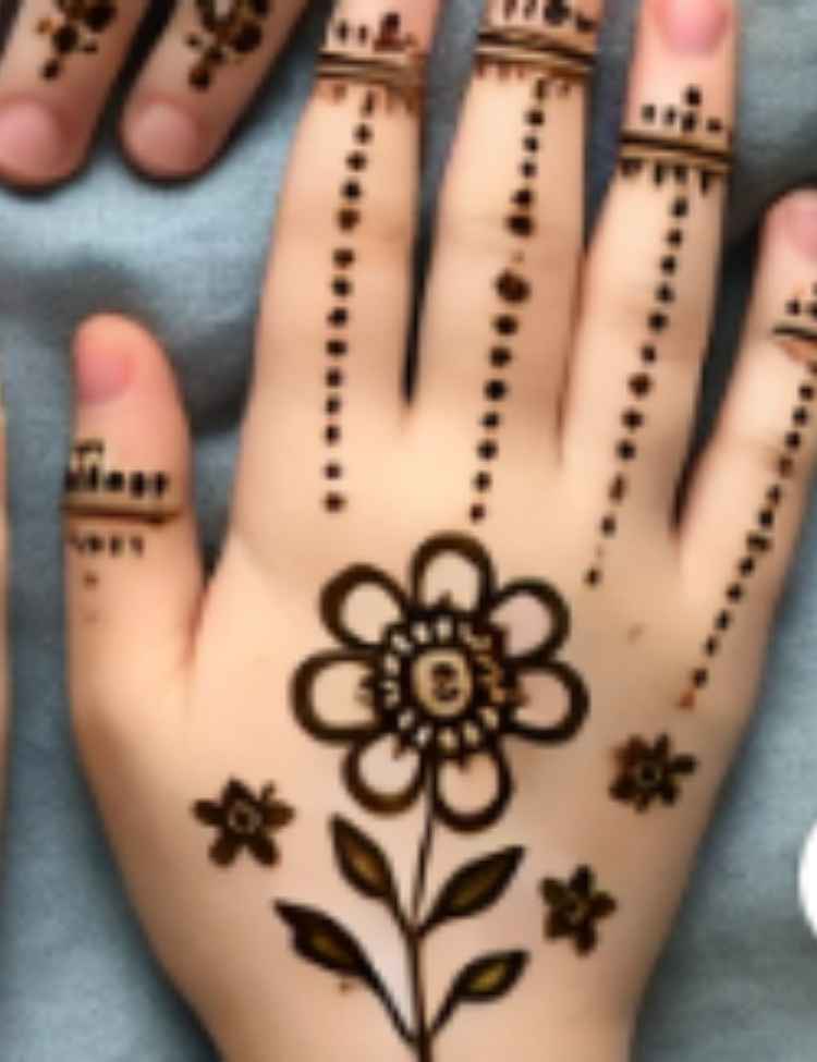 Cute, Easy, Simple, baby girl and beautiful mehndi design for kids
