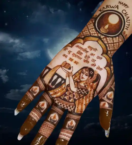 Karwa Chauth Mehndi Design