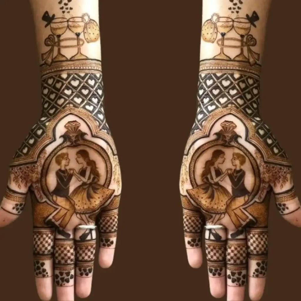 Engagement Mehndi Design