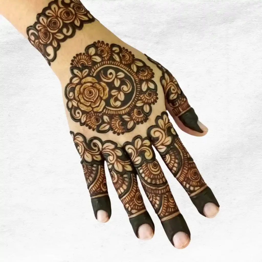 Arabic Rose Mehndi Design