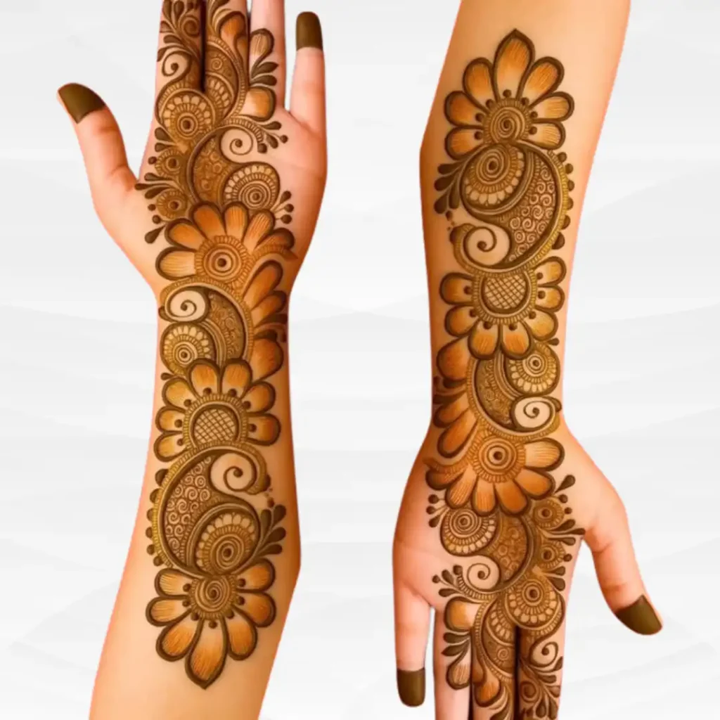 Arabic Rose Mehndi Design 