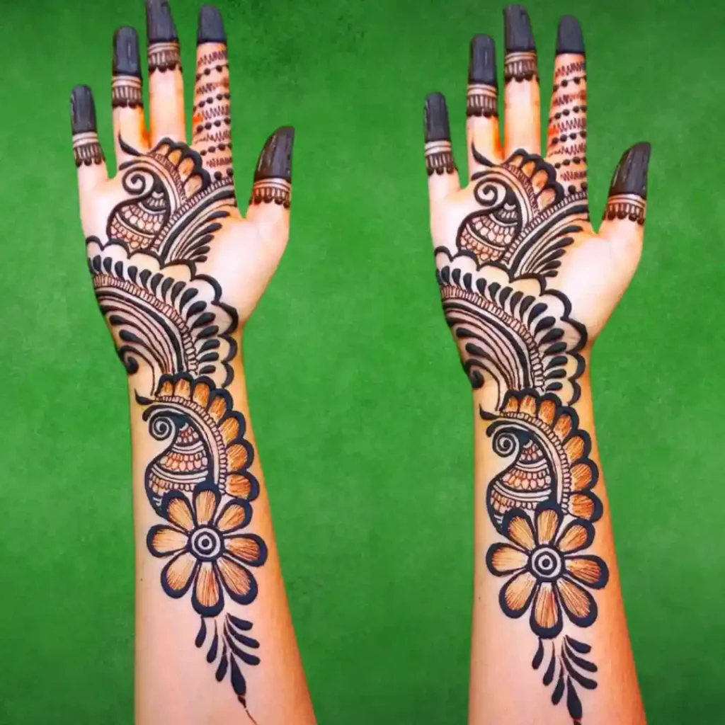 Arabic Rose Mehndi Design 