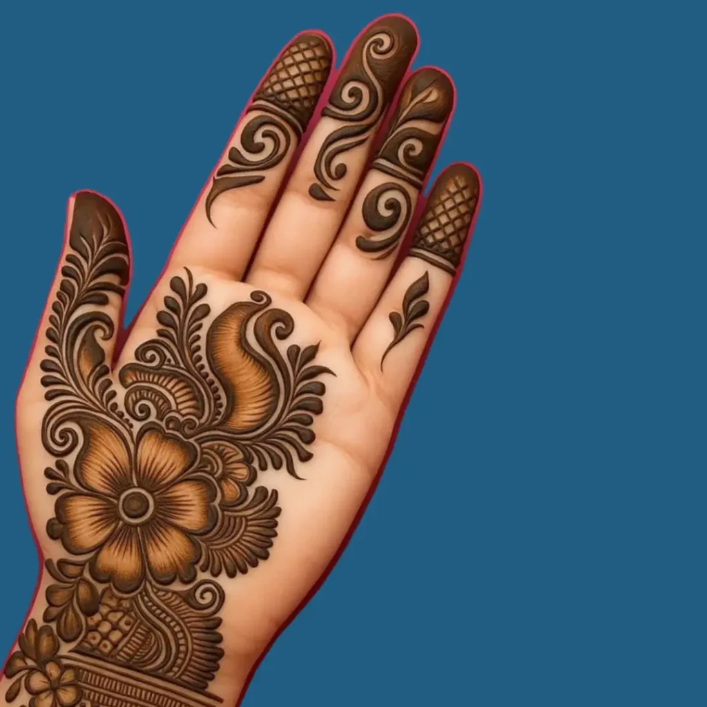 Arabic Rose Mehndi Design 