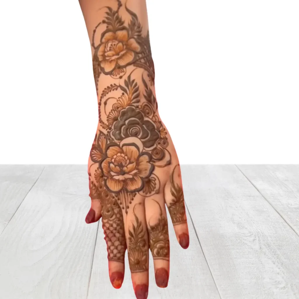 Arabic Rose Mehndi Design 