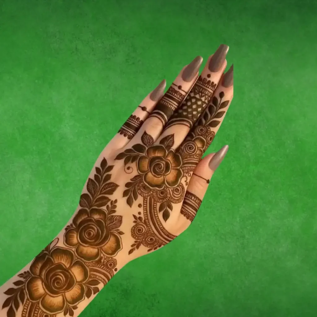 Arabic Rose Mehndi Design 