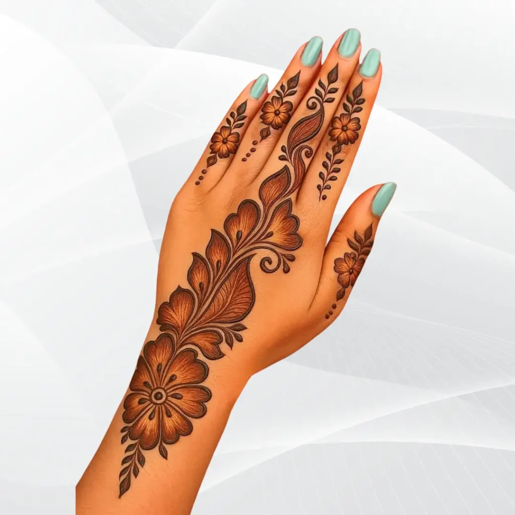 Arabic Rose Mehndi Design 