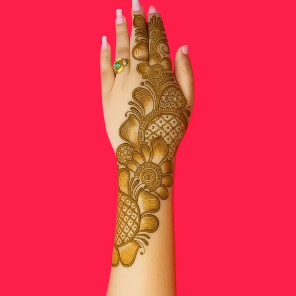 Arabic Rose Mehndi Design 