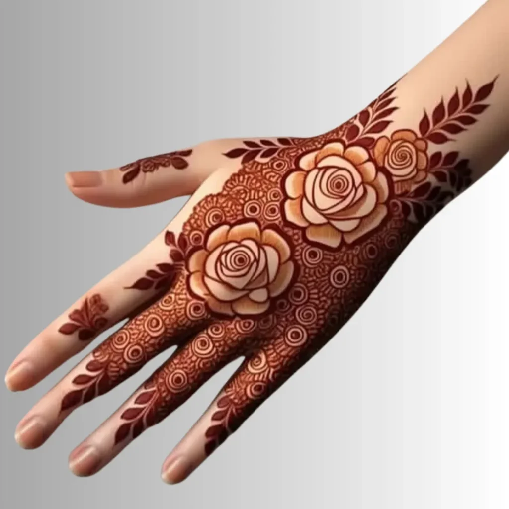 Arabic Rose Mehndi Design 