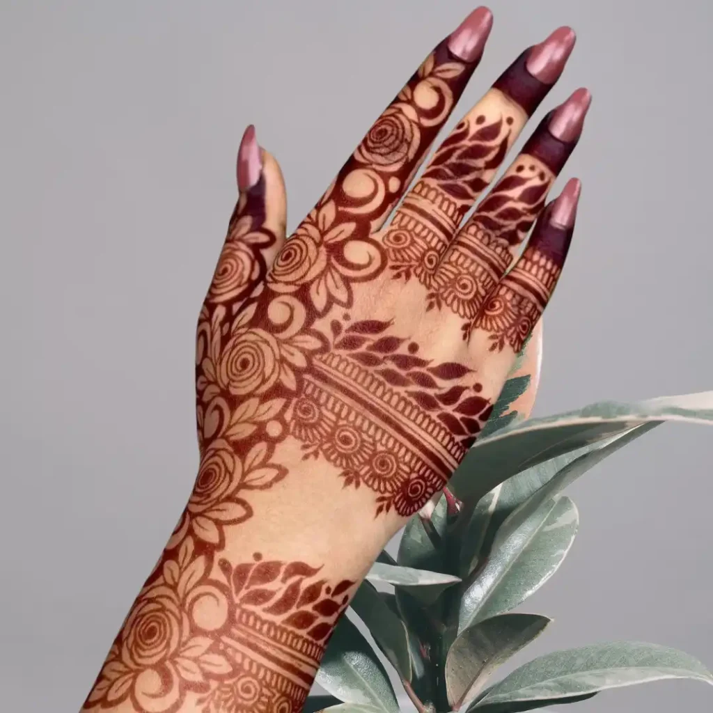 Arabic Rose Mehndi Design 