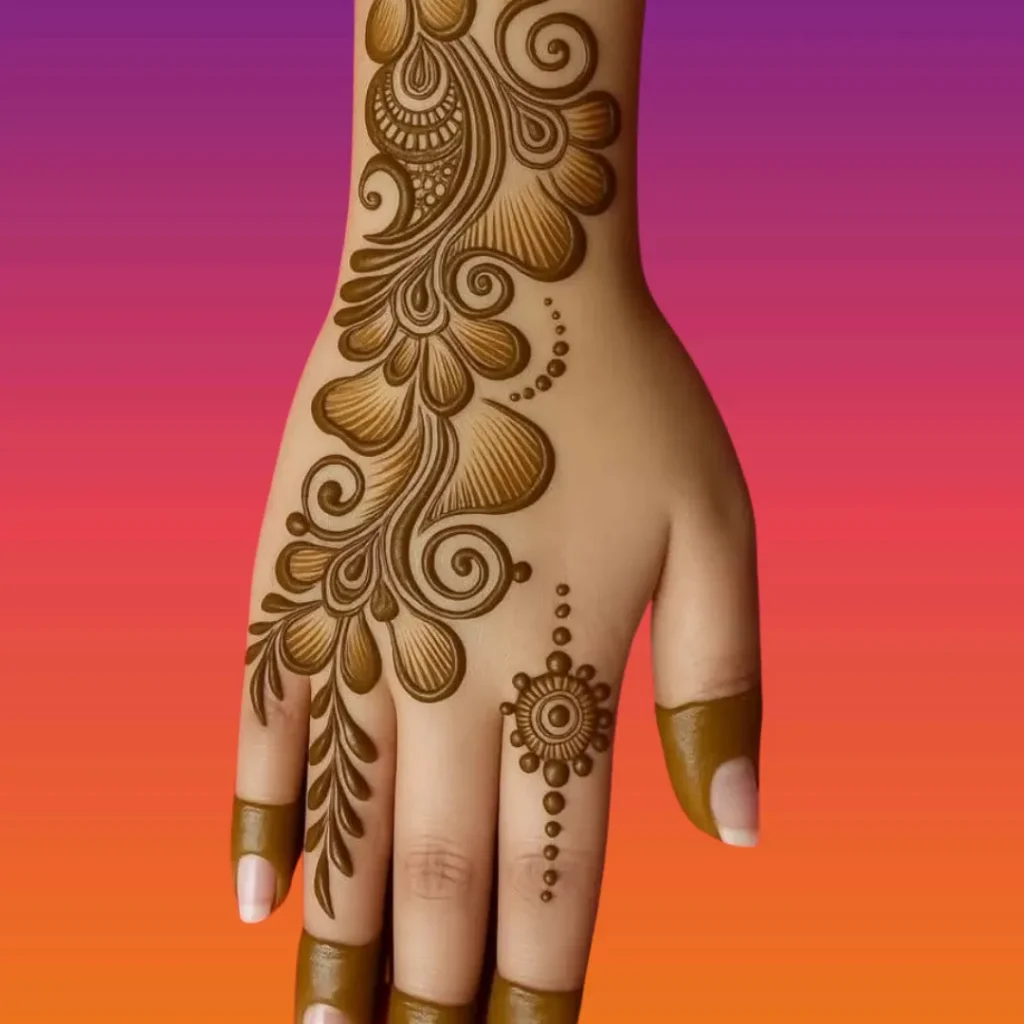 Arabic Rose Mehndi Design 