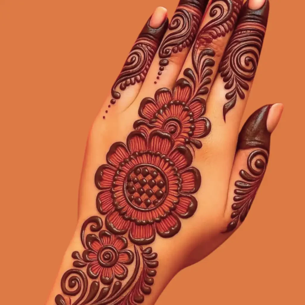 Arabic Rose Mehndi Design 