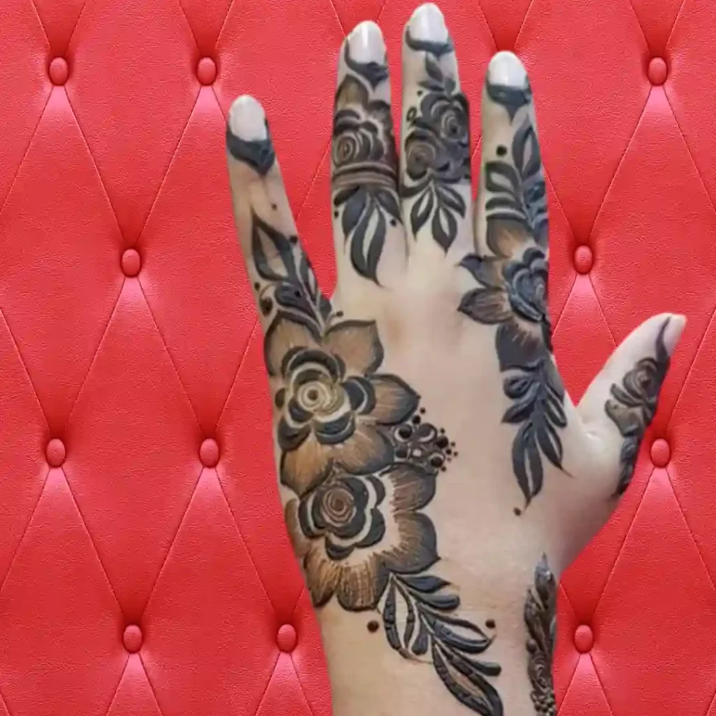 Arabic Rose Mehndi Design 