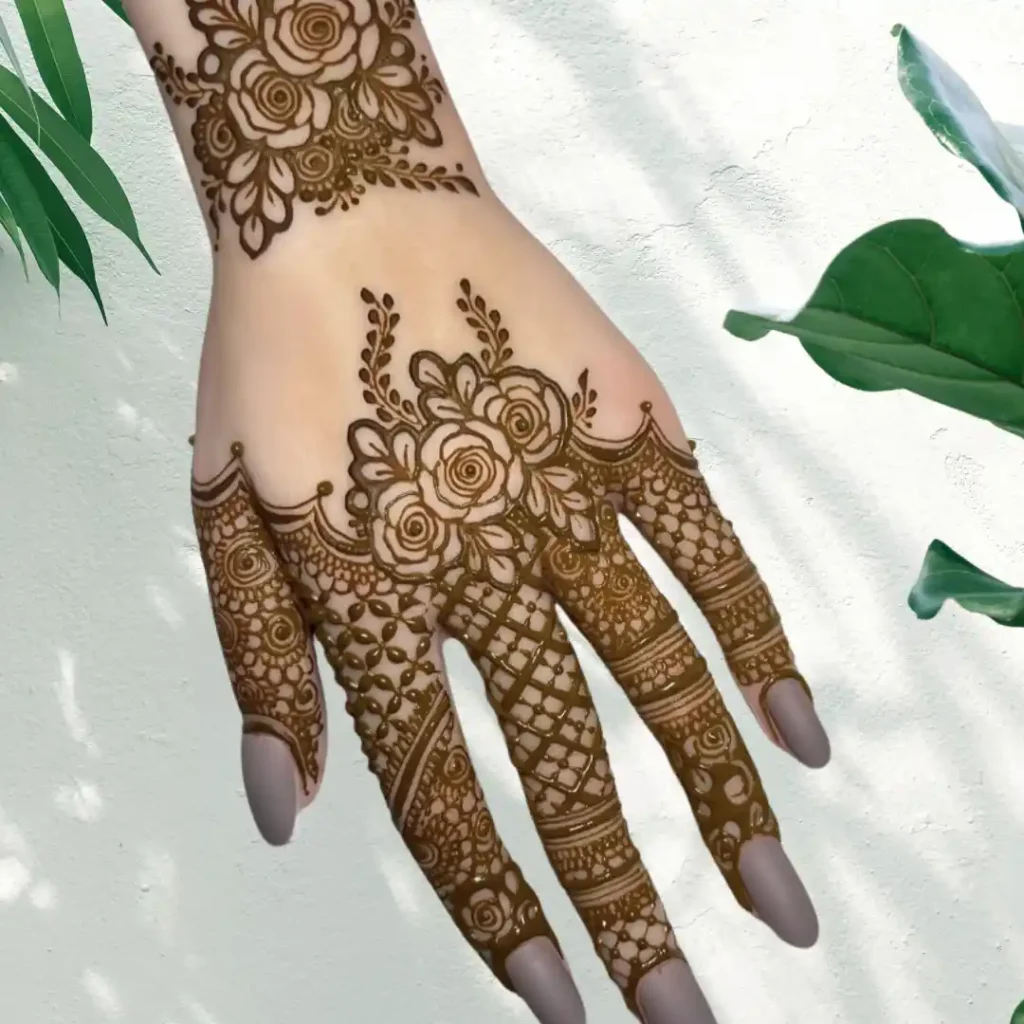 Arabic Rose Mehndi Design 