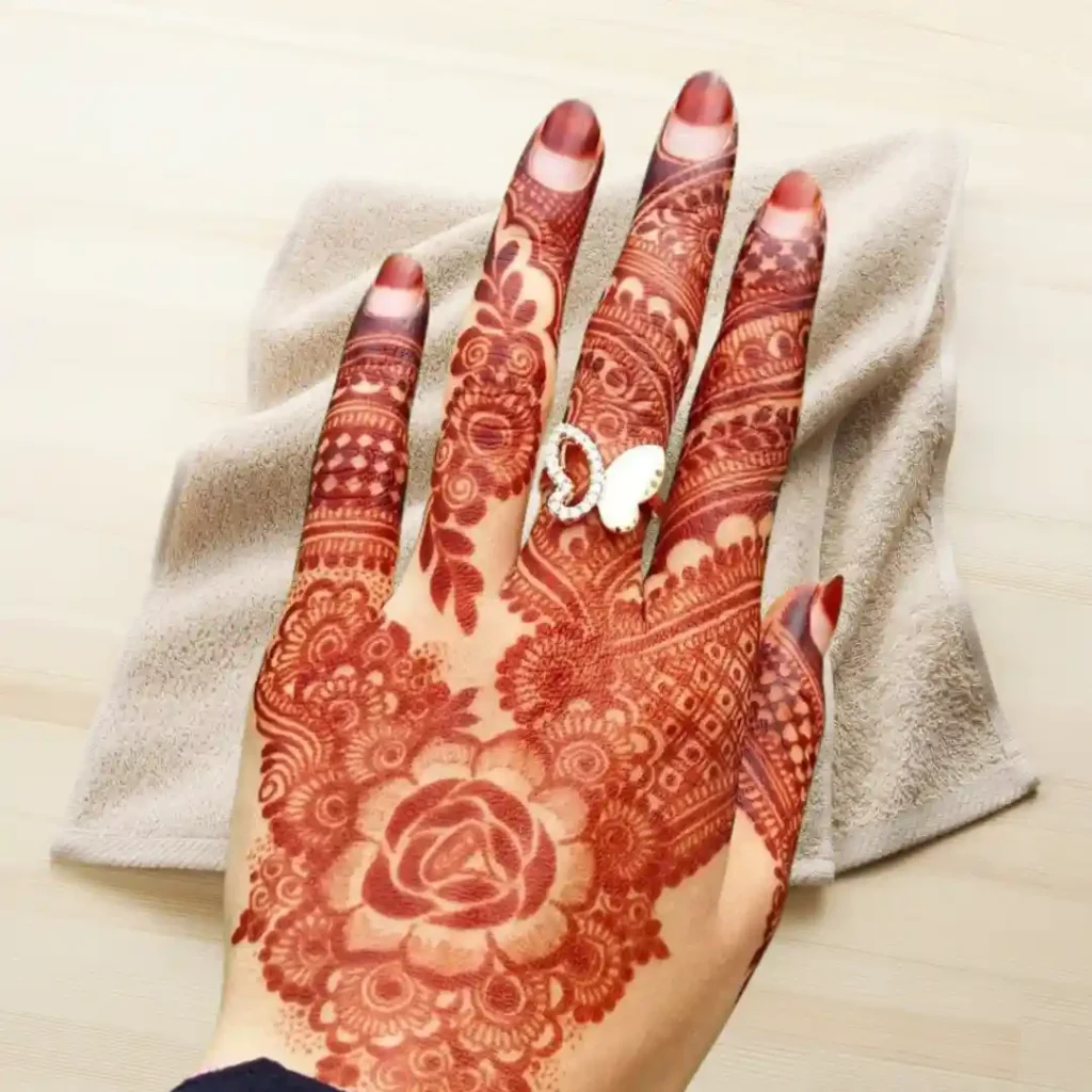 Arabic Rose Mehndi Design 