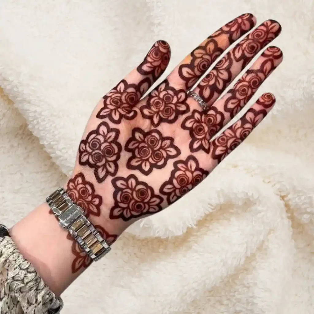 Arabic Rose Mehndi Design 