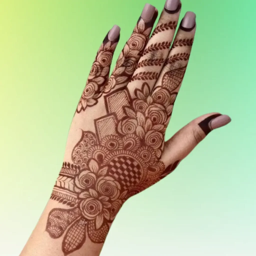 Arabic Rose Mehndi Design 