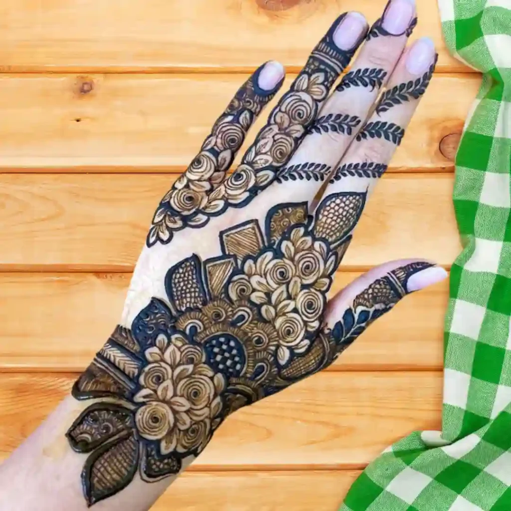 Arabic Rose Mehndi Design 