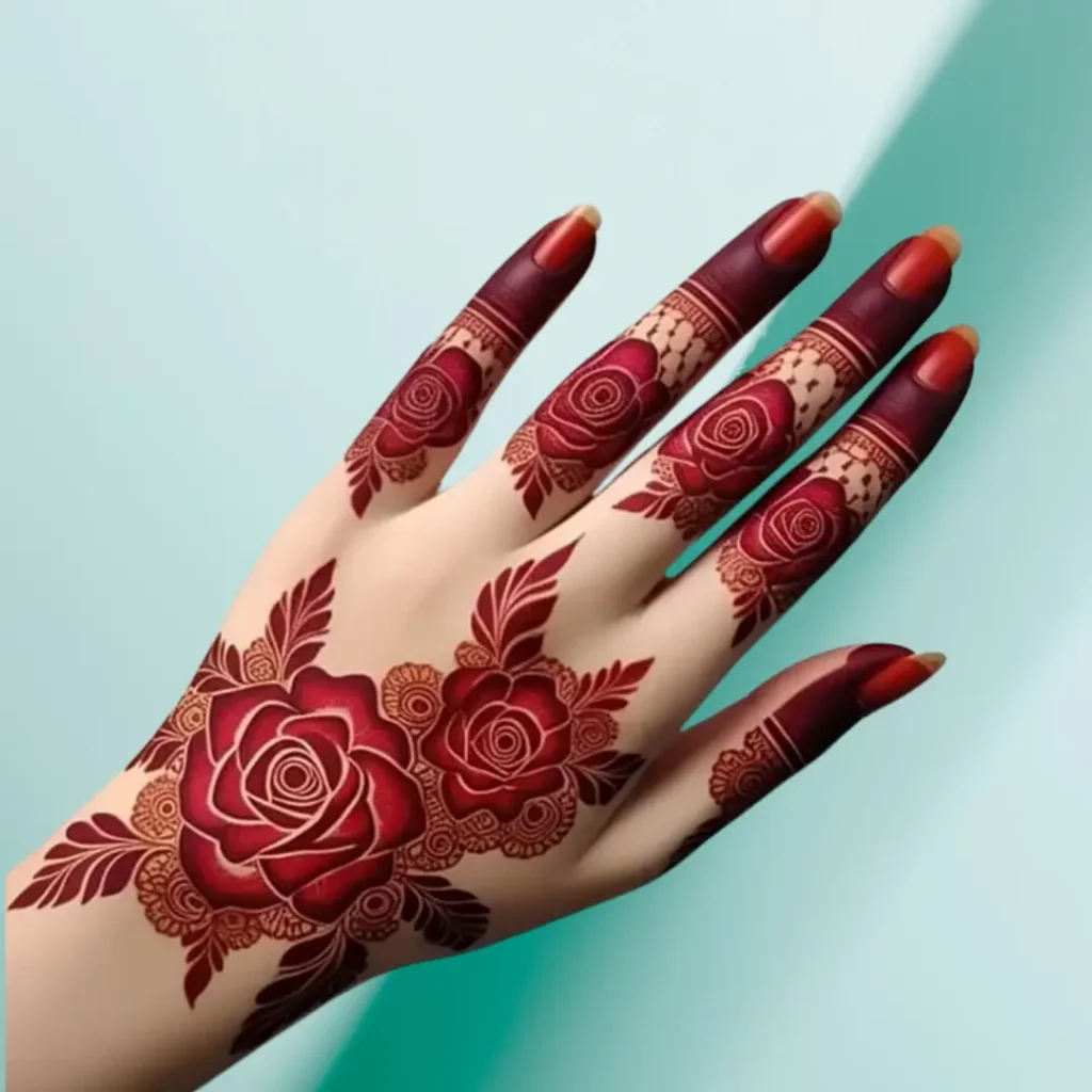 Arabic Rose Mehndi Design 
