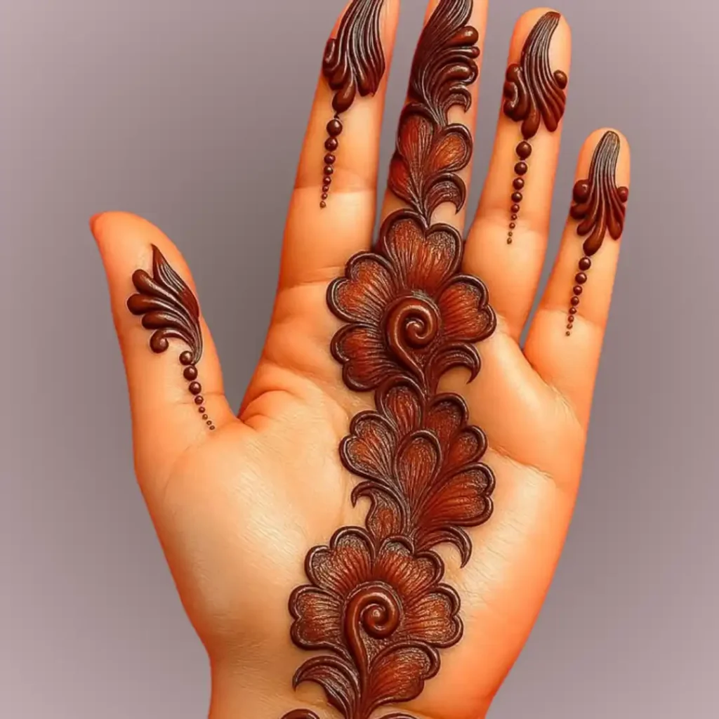 Arabic Rose Mehndi Design 