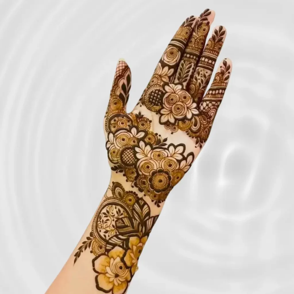 Arabic Rose Mehndi Design 