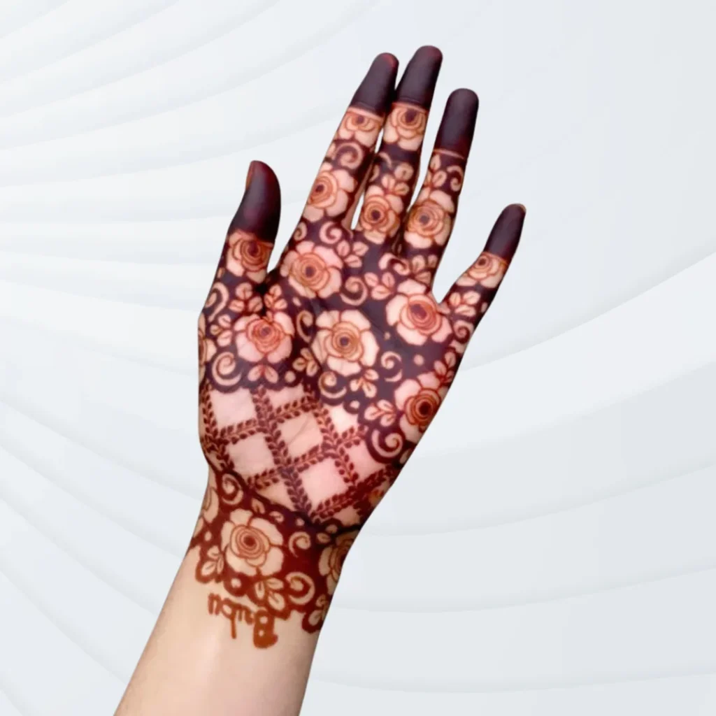 Arabic Rose Mehndi Design 