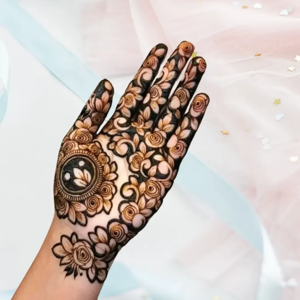 Arabic Rose Mehndi Design 