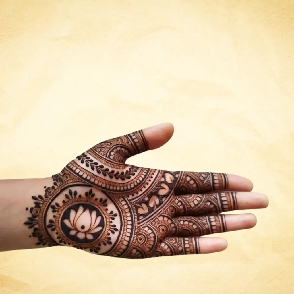 Lotus Mehndi Design