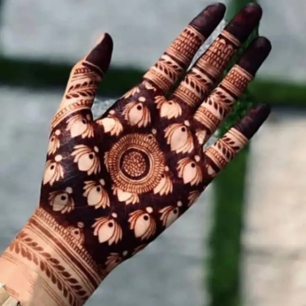 Lotus Mehndi Design