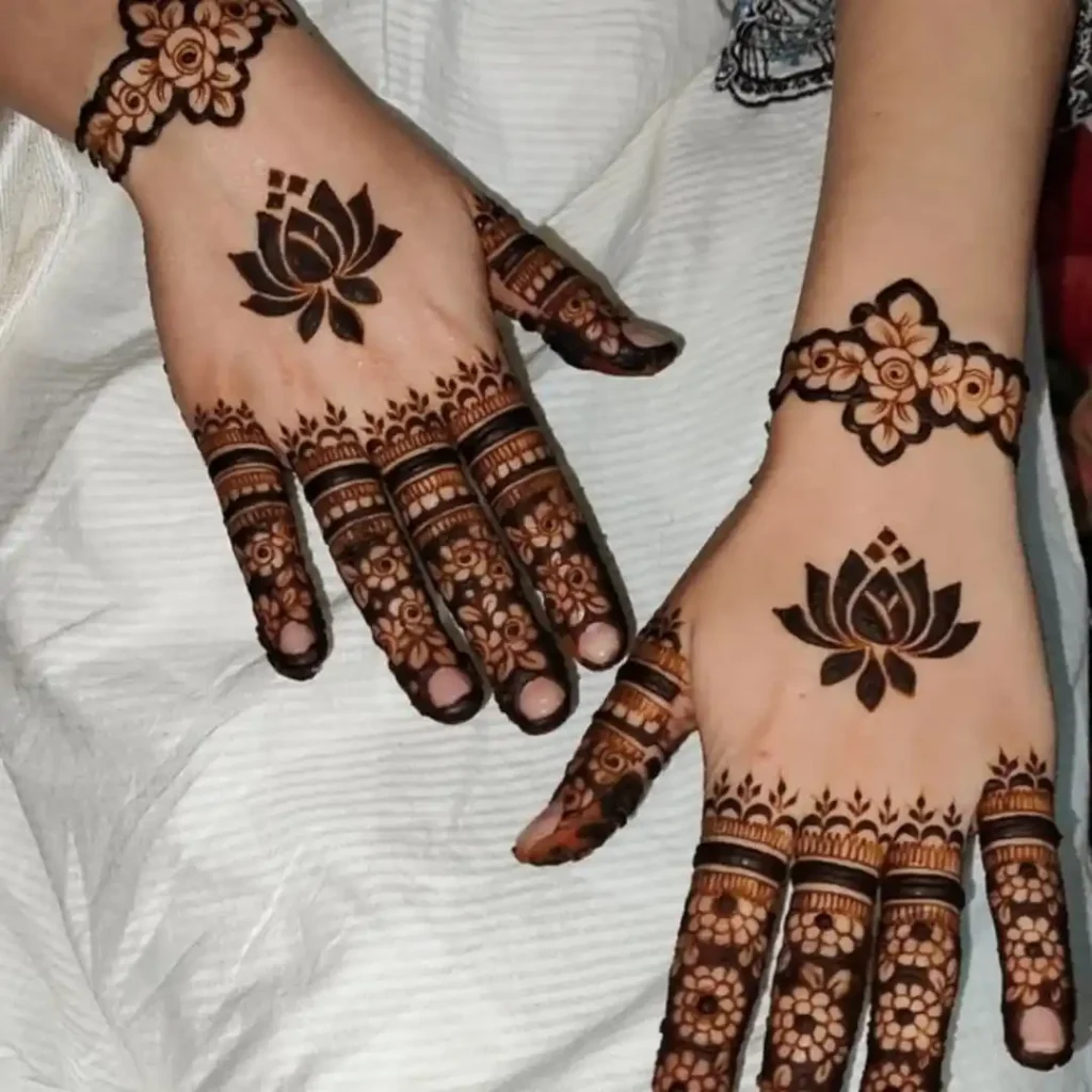 Lotus Mehndi Design