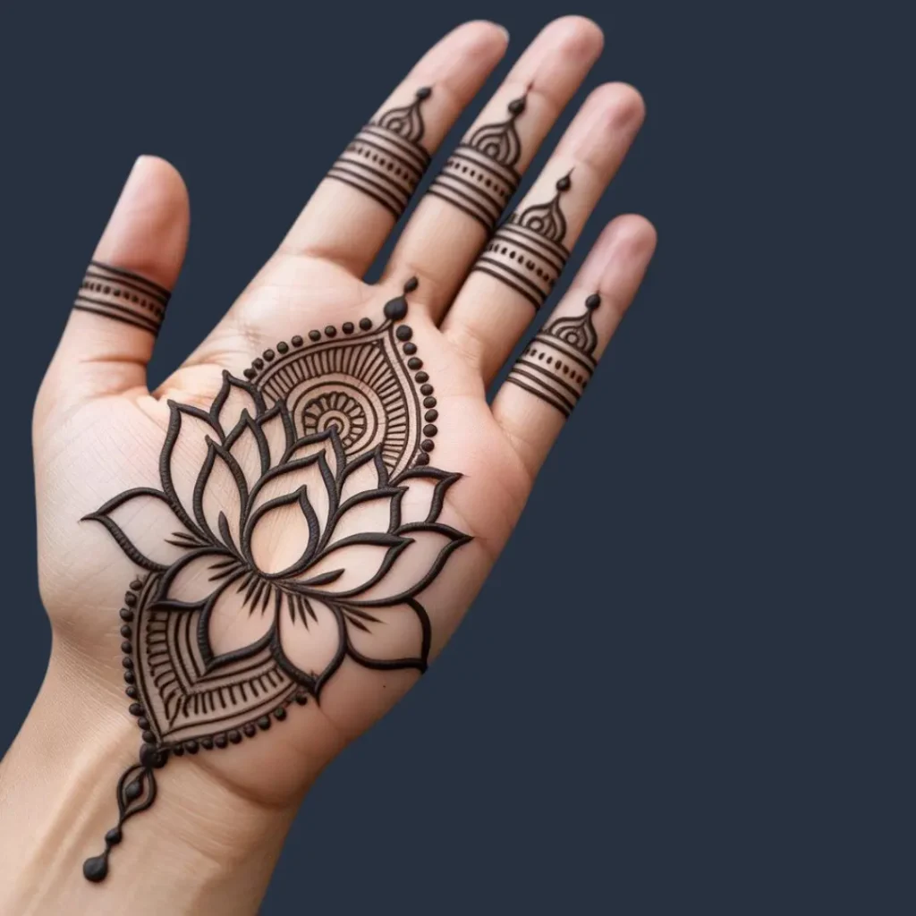 Lotus Mehndi Design
