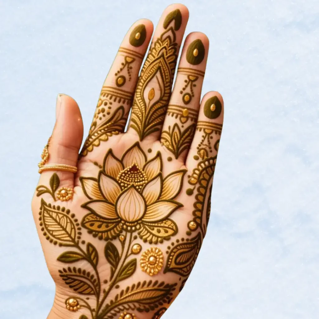 Lotus Mehndi Design