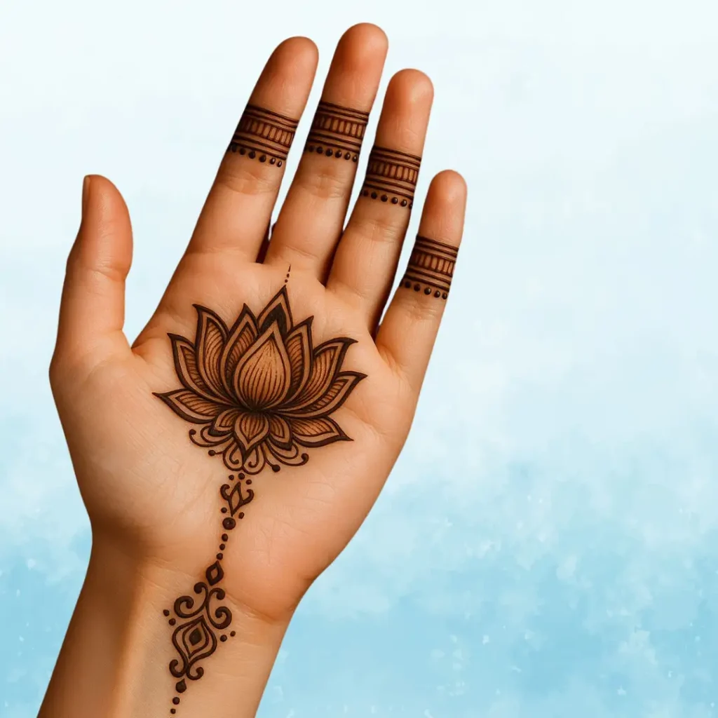 Lotus Mehndi Design
