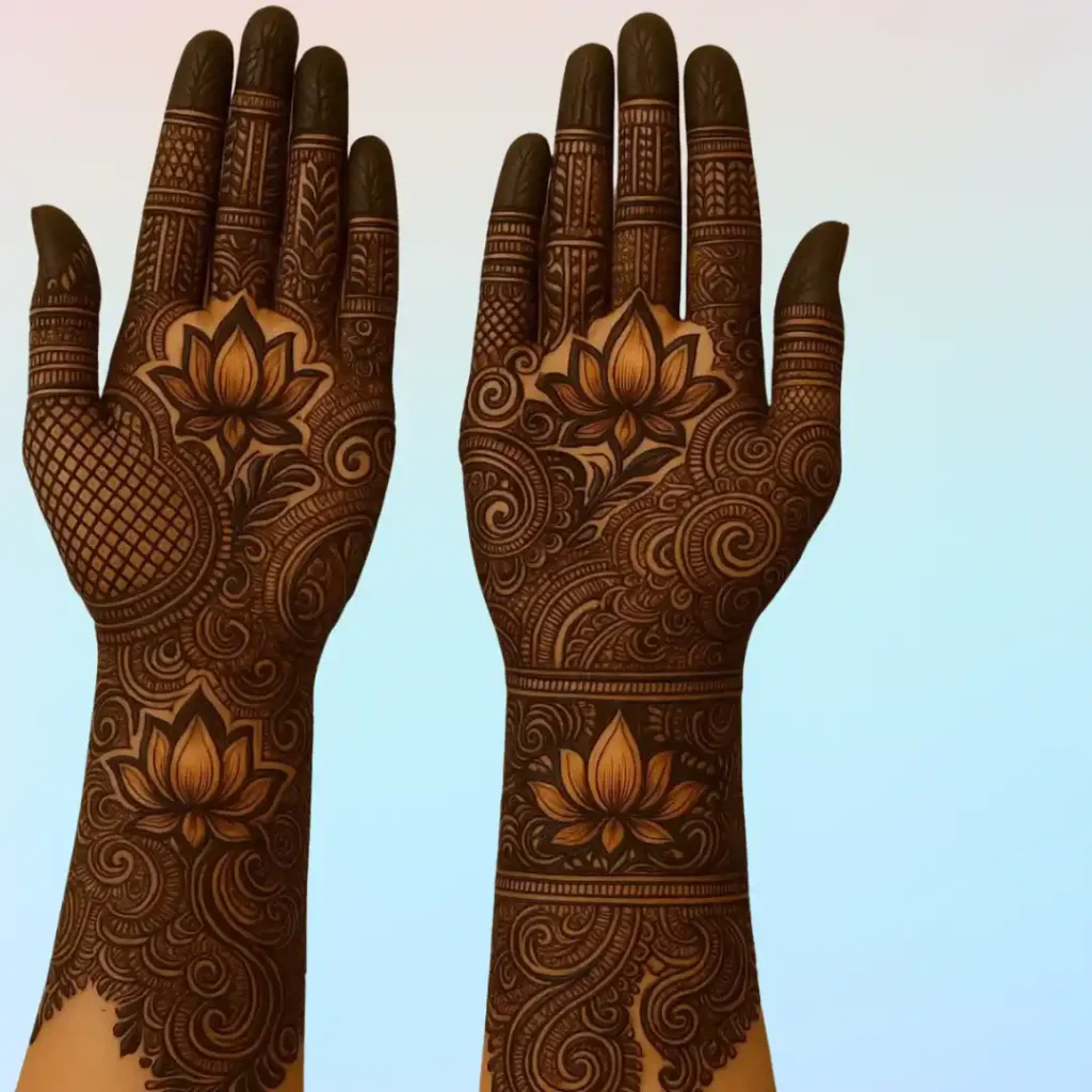 Lotus Mehndi Design