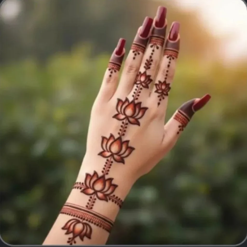 Lotus Mehndi Design