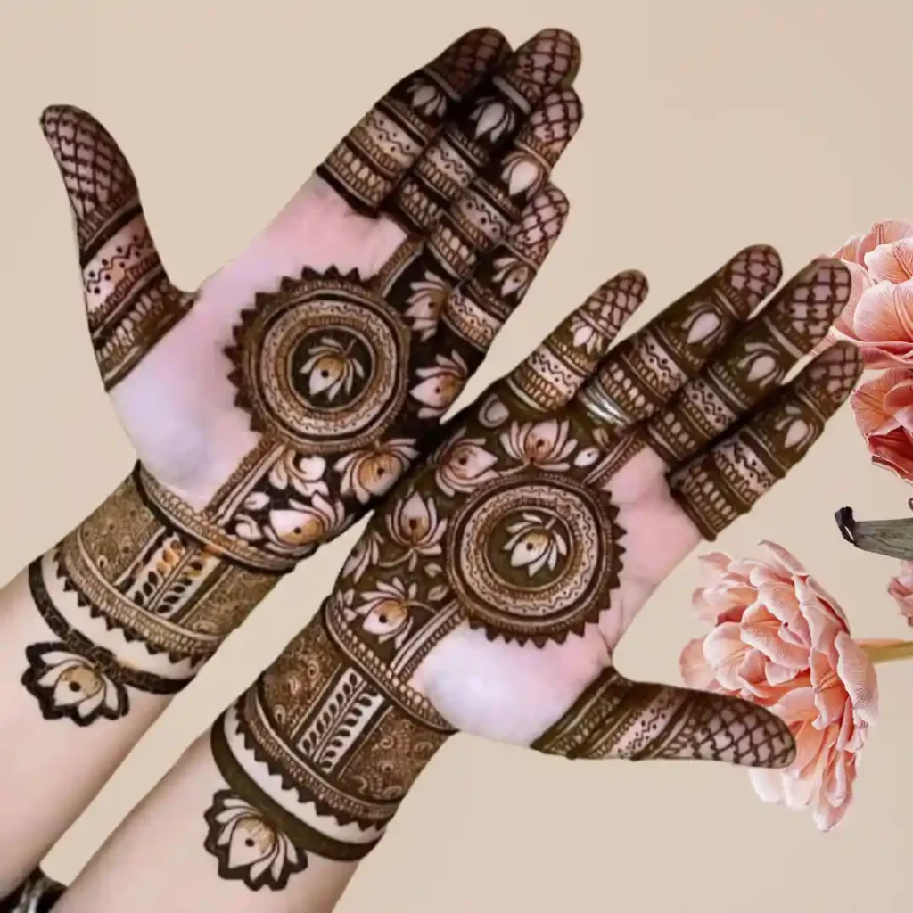 Lotus Mehndi Design