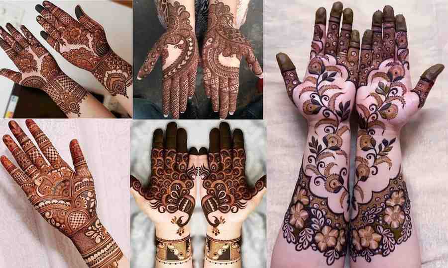 Back hand Bharwa mehndi design