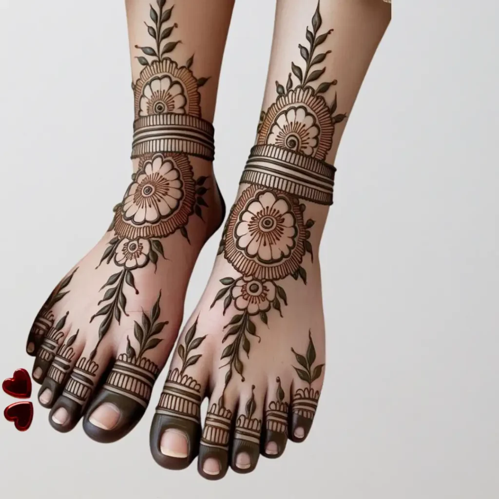 Pair Ki Mehndi Design Simple