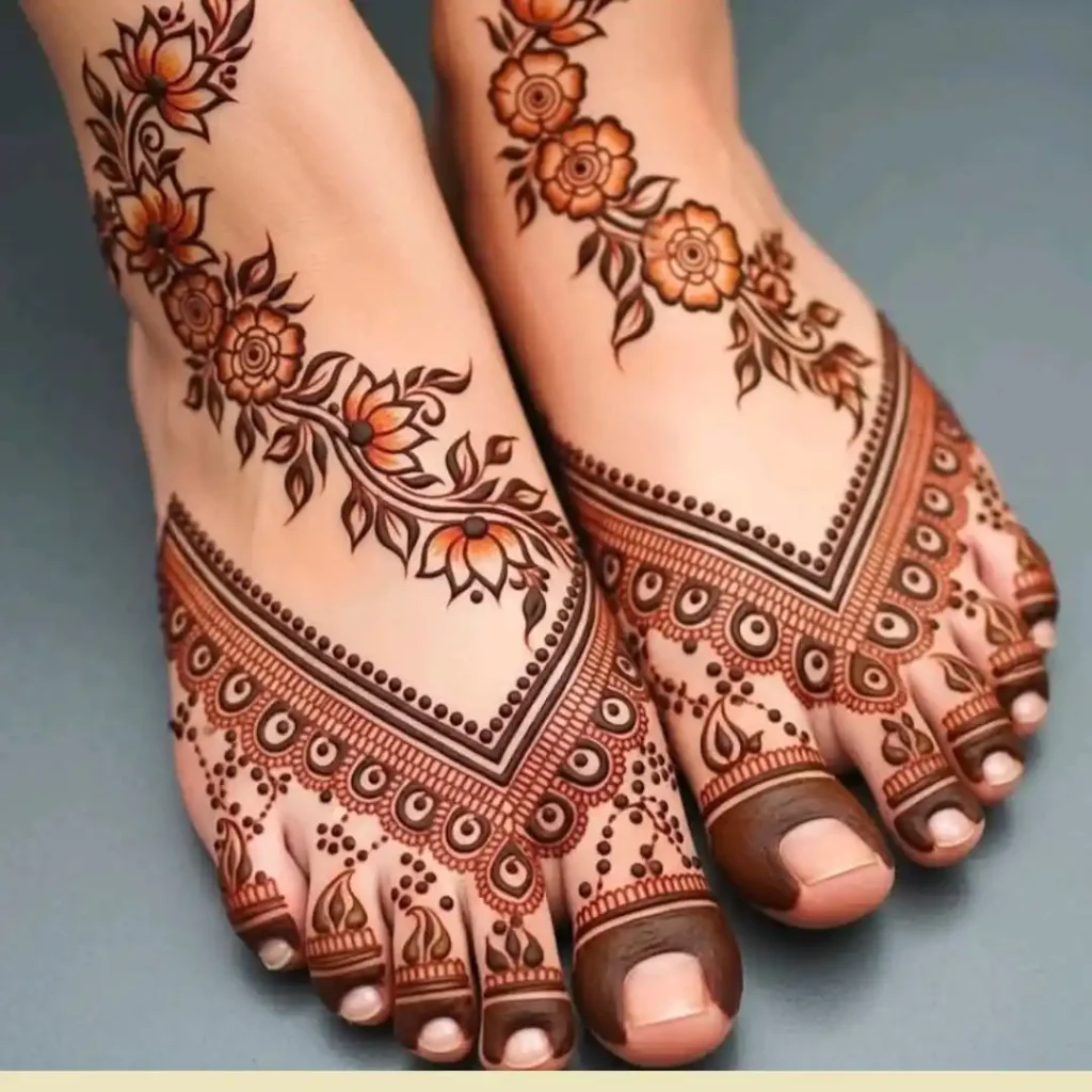 Pair Ki Mehndi Design Simple