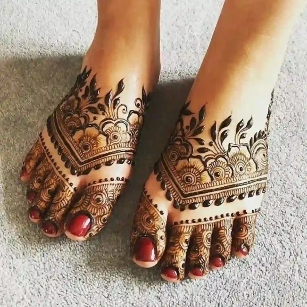 Pair Ki Mehndi Design Simple