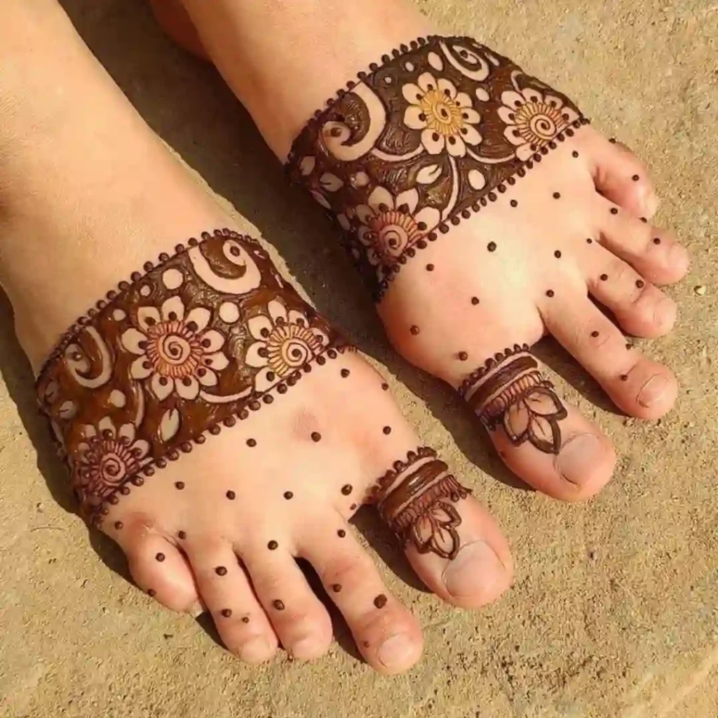 Pair Ki Mehndi Design Simple