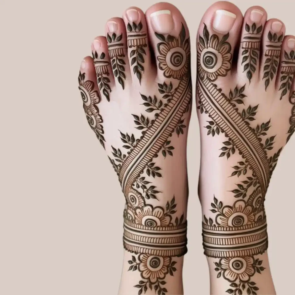 Pair Ki Mehndi Design Simple