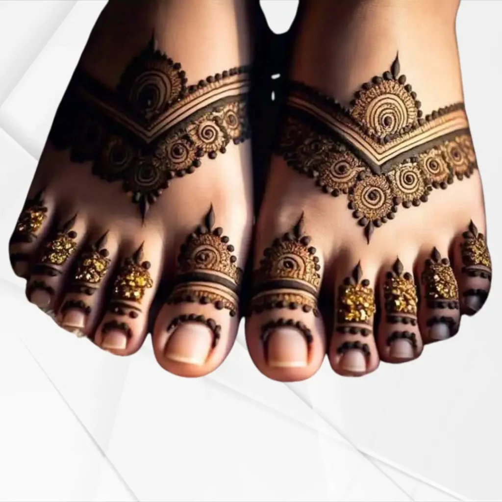 Pair Ki Mehndi Design Simple
