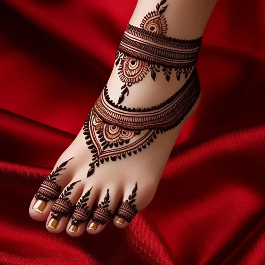 Pair Ki Mehndi Design Simple