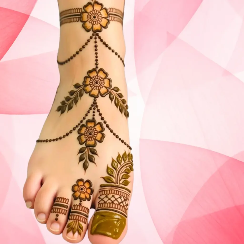 Pair Ki Mehndi Design Simple
