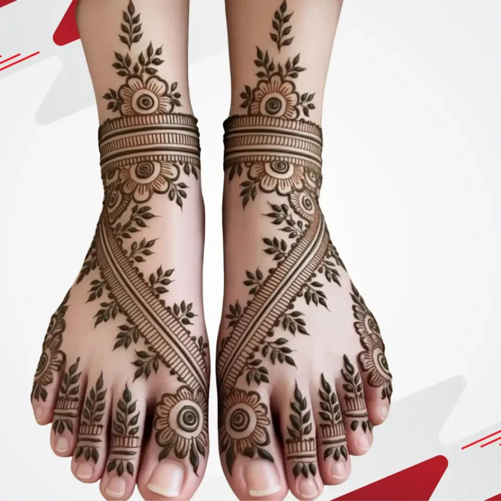 Pair Ki Mehndi Design Simple